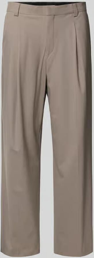 HUGO straight fit broek van scheerwolmix model 'TONY' - Foto 2
