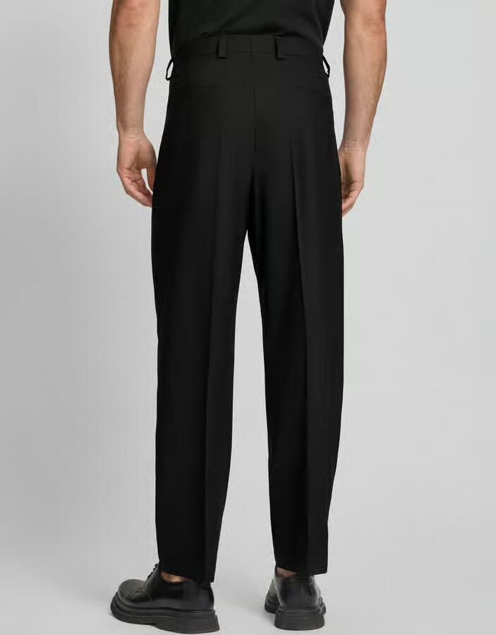 HUGO straight fit broek van scheerwolmix model 'TONY' - Foto 2