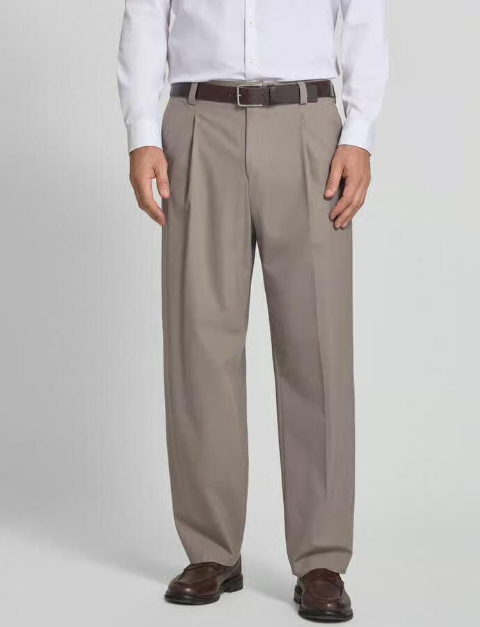 HUGO straight fit broek van scheerwolmix model 'TONY' - Foto 2