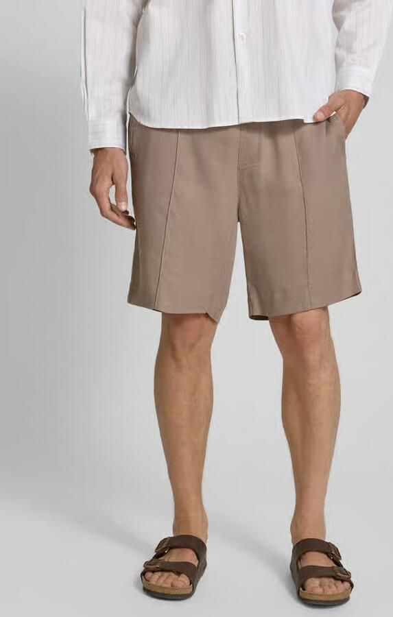 HUGO straight fit chinoshorts van mix van linnen en lyocell model 'CINO' - Foto 4