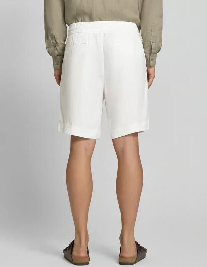 HUGO straight fit chinoshorts van mix van linnen en lyocell model 'CINO'