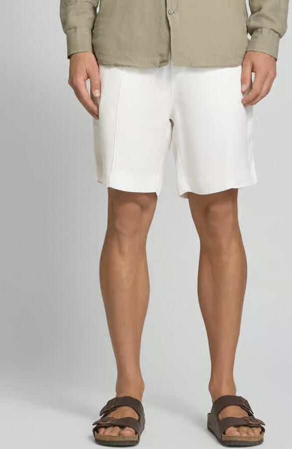 HUGO straight fit chinoshorts van mix van linnen en lyocell model 'CINO' - Foto 4