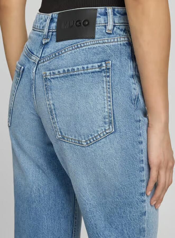 HUGO straight fit jeans van katoenmix model ''