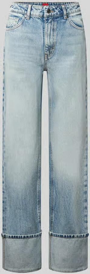 HUGO straight fit jeans van puur katoen