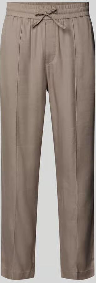 HUGO straight fit Smalle broek van mix van linnen en lyocell model 'CINO' - Foto 2