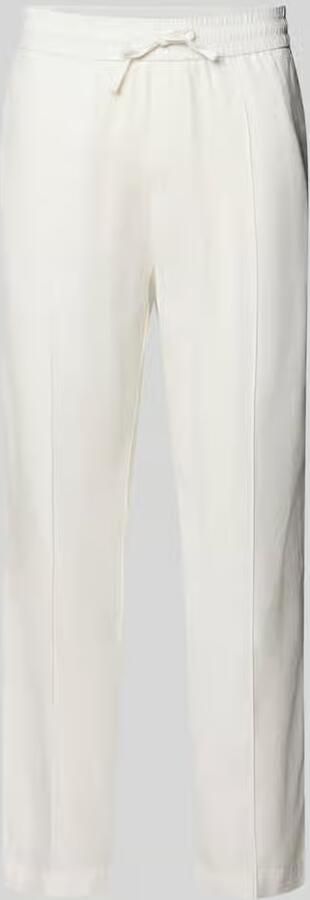 HUGO straight fit Smalle broek van mix van linnen en lyocell model 'CINO' - Foto 2