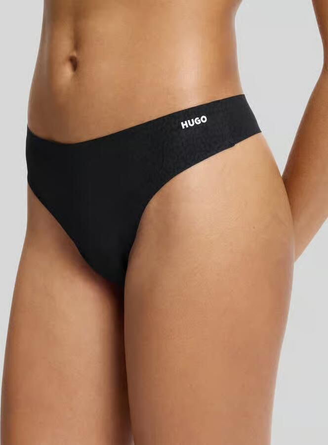 HUGO String in luipaardprint met all-over motief model 'SHADOW THONG'