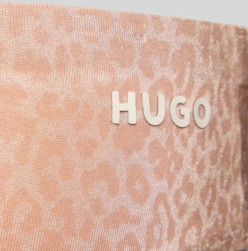 HUGO String in luipaardprint met all-over motief model 'SHADOW THONG'