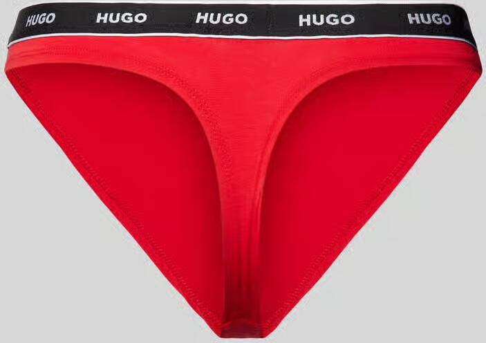 HUGO underwear String THONG STRIPE PYP 10 met boss opdruk op de tailleband - Foto 2
