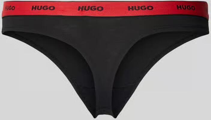 HUGO underwear String TRIPLET THONG STRIPE met hugo logo-elastisch tailleband (3 stuks)