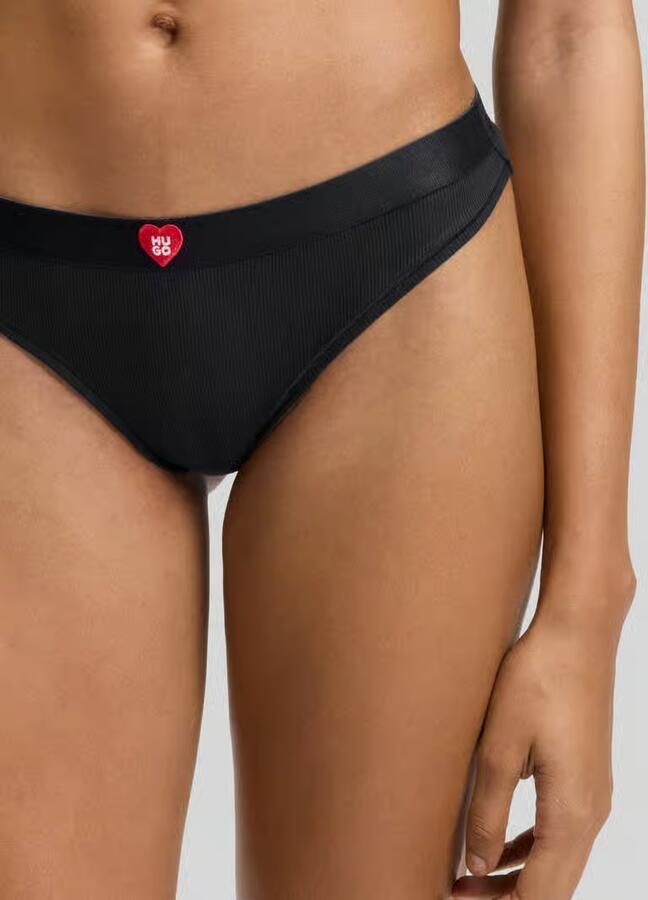HUGO String met logodetail ' HEART THONG'