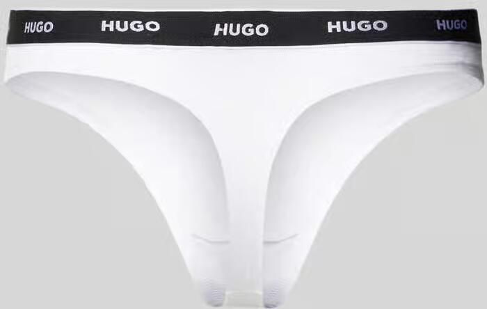 HUGO underwear T-string TRIPLET THONG STRIPE met logo-opschrift op de band (set 3 stuks 3) - Foto 3