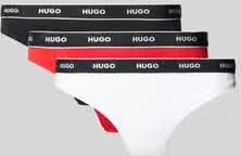 HUGO String van katoenmix in een set van 3 stuks model 'THONG' - Foto 3