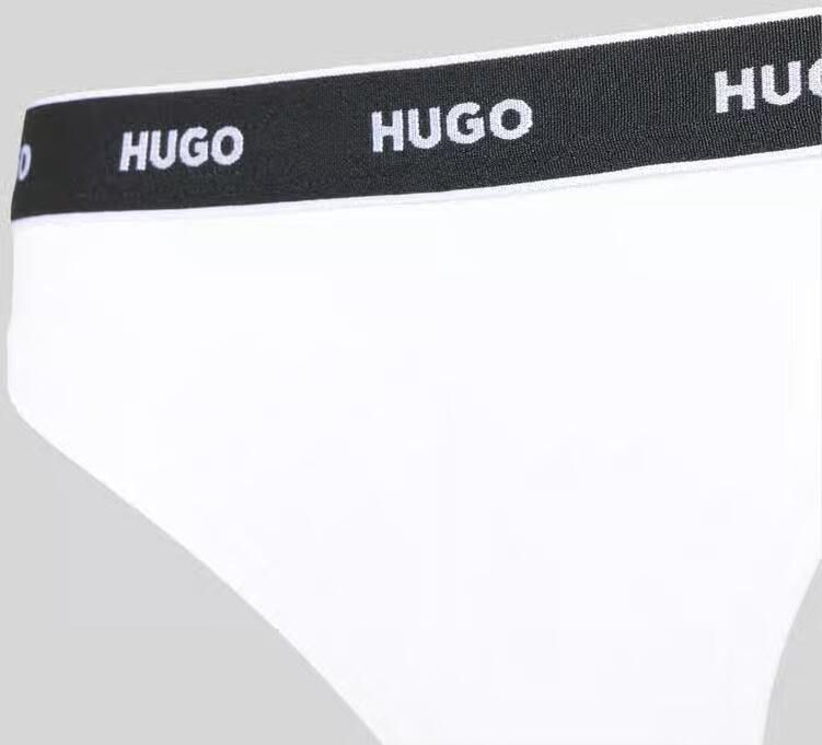 HUGO String van katoenmix in een set van 3 stuks model 'THONG'