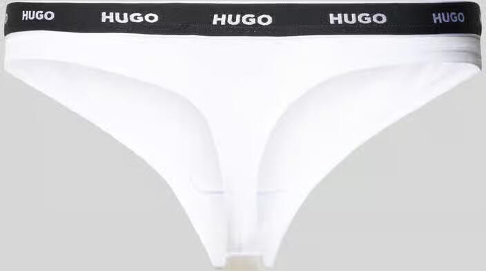 HUGO String van katoenmix in een set van 3 stuks model 'THONG' - Foto 2