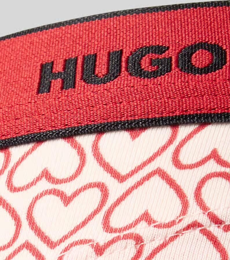 HUGO String van katoenmix model 'THONG STRIPE PYP'