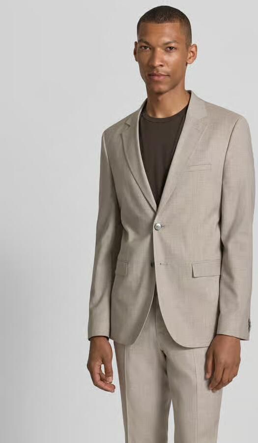 HUGO Super slim fit colbert van mix van viscose en scheerwol model 'ARTI253X' - Foto 4