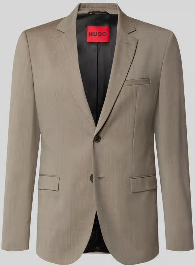 HUGO Super slim fit colbert van scheerwolmix model 'Arti253X'