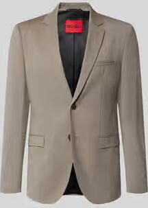 HUGO Super slim fit colbert van scheerwolmix model 'Arti253X'