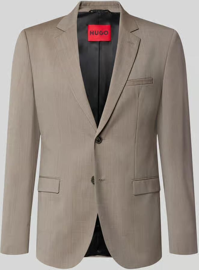 HUGO Super slim fit colbert van scheerwolmix model 'Arti253X'