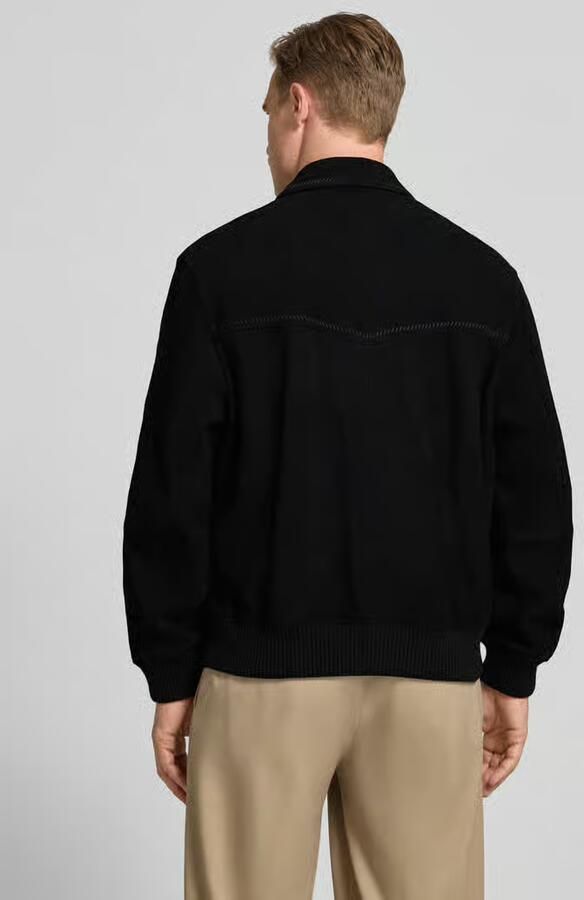HUGO Super slim fit leren jack van geitenleer model 'Lemai'
