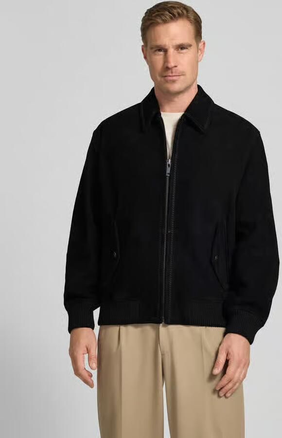 HUGO Super slim fit leren jack van geitenleer model 'Lemai' - Foto 4