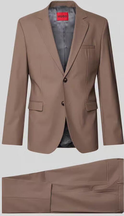 HUGO Super slim fit pak van wolmix model 'Hesten'