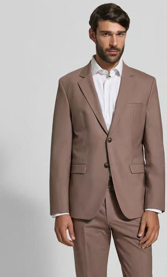 HUGO Super slim fit pak van wolmix model 'Hesten' - Foto 3