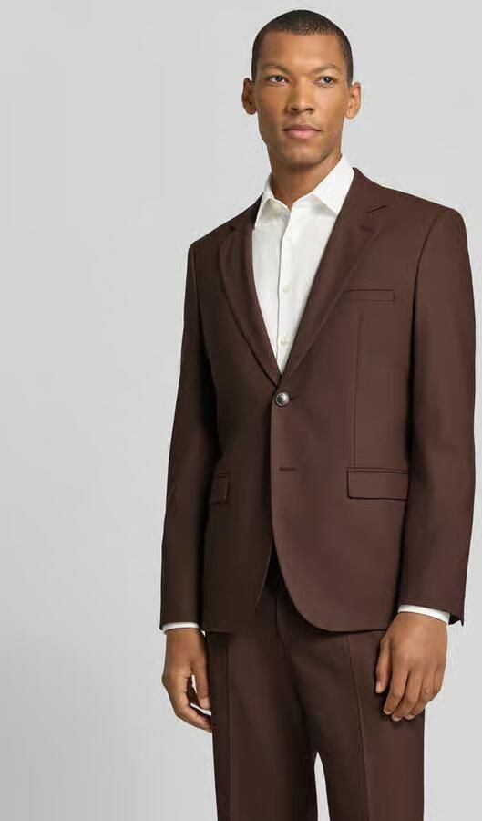 HUGO Super slim fit pak van wolmix model 'Hesten' - Foto 3