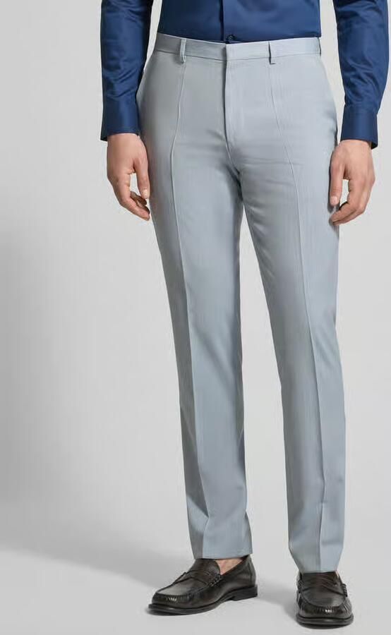 HUGO Super slim fit pantalon van scheerwolmix model 'HESTEN' - Foto 3