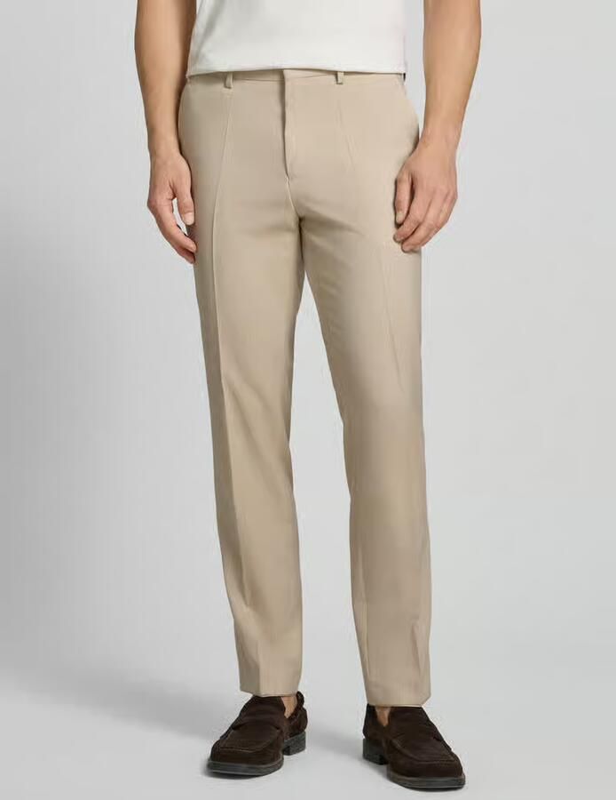 HUGO Super slim fit pantalon van scheerwolmix model 'HESTEN' - Foto 2