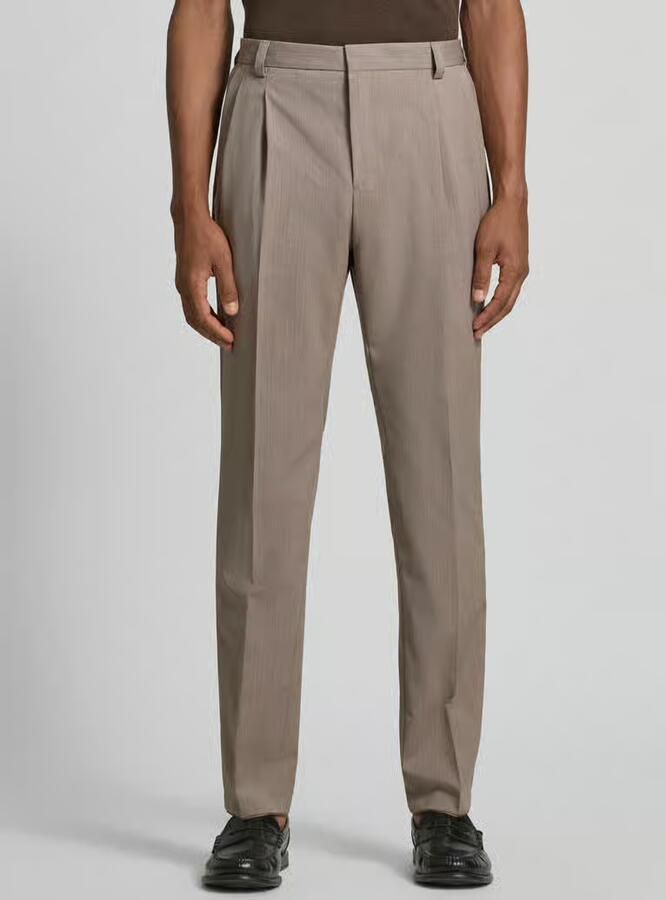 HUGO Super slim fit pantalon van scheerwolmix model 'Hesten261F1X' - Foto 3