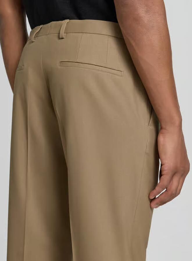 HUGO Super slim fit pantalon van wolmix model 'Hesten253X'