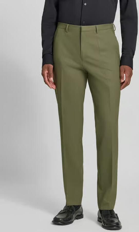 HUGO Super slim fit pantalon van wolmix model 'Hesten253X' - Foto 3