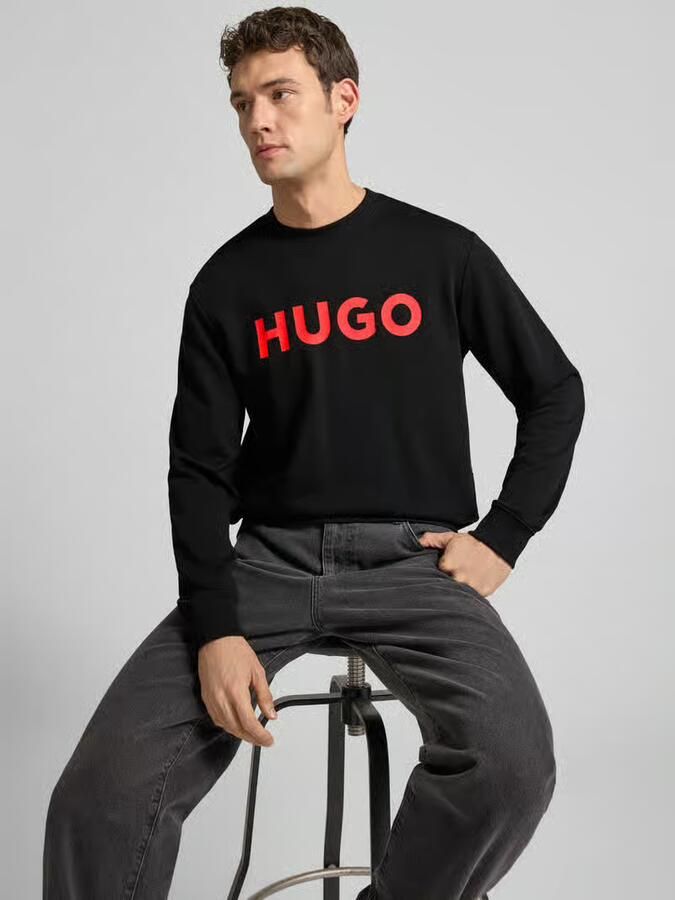 HUGO Sweatshirt met labeldetail model 'Dem' - Foto 2