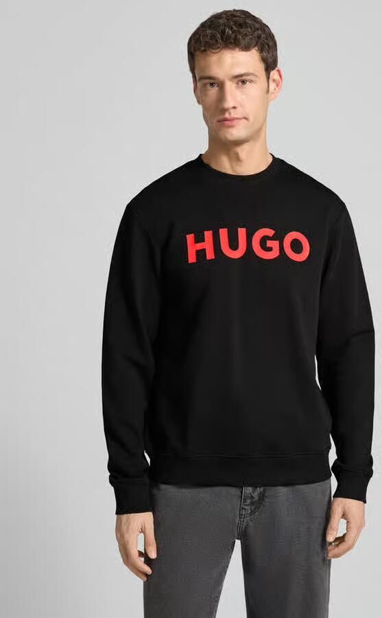 HUGO Sweatshirt met labeldetail model 'Dem' - Foto 4