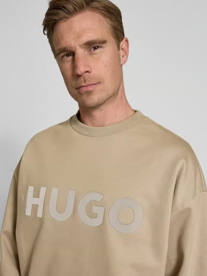 HUGO Sweatshirt met labelprint model 'Dinex' - Foto 2
