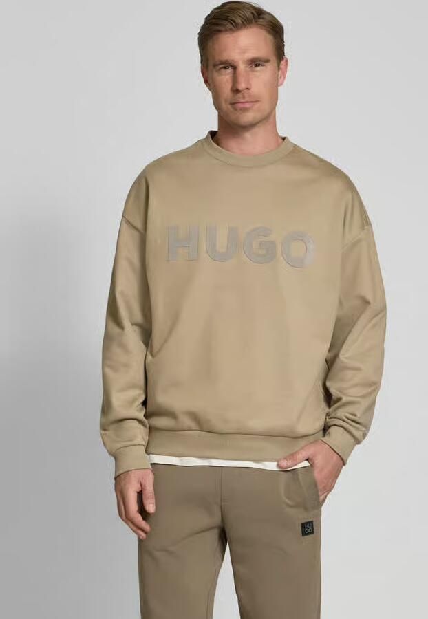 HUGO Sweatshirt met labelprint model 'Dinex' - Foto 3