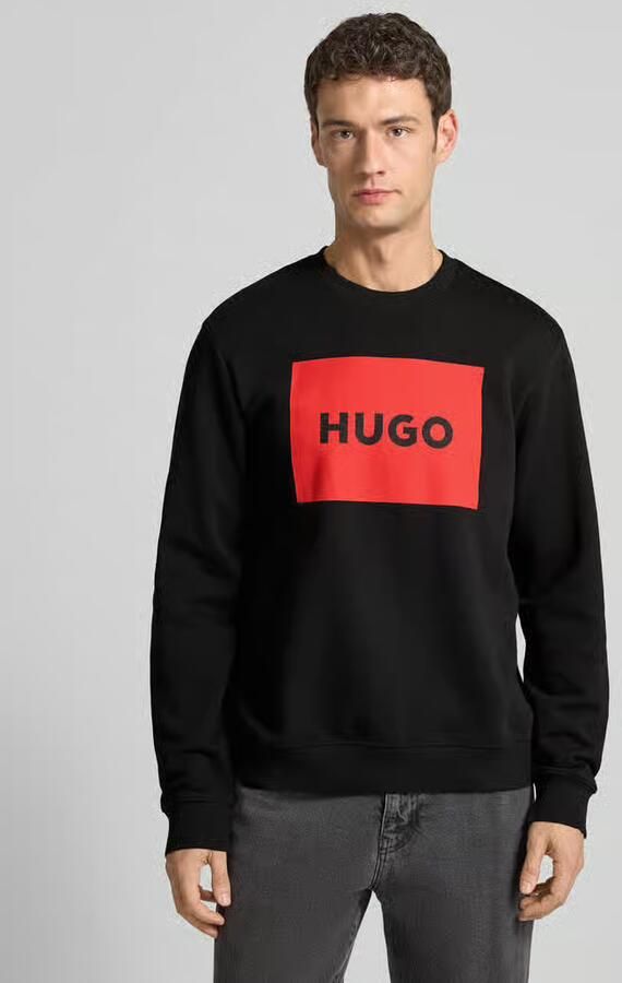 HUGO Sweatshirt met labelprint model 'Duragol' - Foto 4
