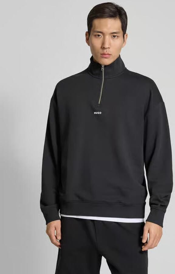 HUGO Sweatshirt met schipperskraag model 'Durty' - Foto 5