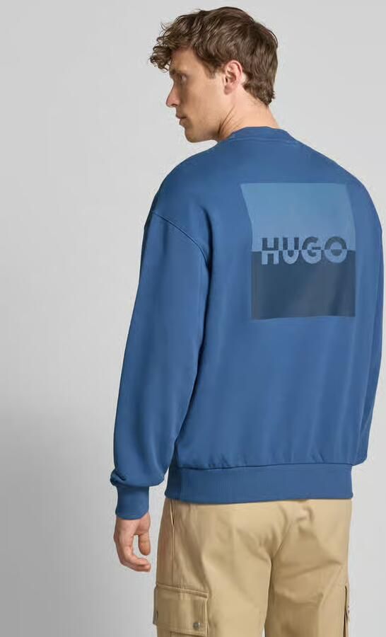 HUGO Sweatshirt met labelprint model 'Split '