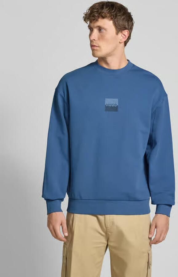 HUGO Sweatshirt met labelprint model 'Split ' - Foto 2