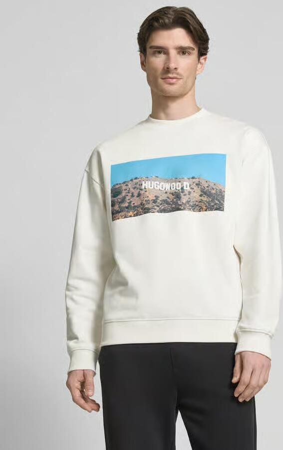 HUGO Sweatshirt met motiefprint model 'Dartok' - Foto 2