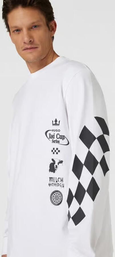 HUGO Sweatshirt met motiefprint model 'Dasino'