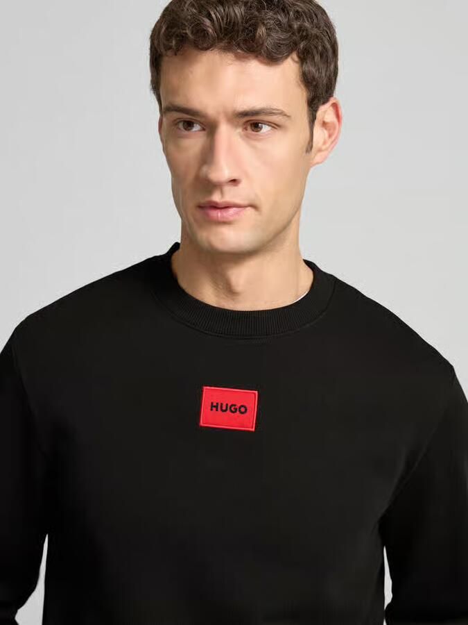 Hugo Boss Casual French Terry Sweatshirt Black Heren - Foto 4
