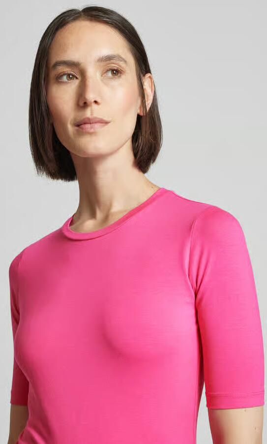 HUGO T-shirt met geribde ronde hals model 'Darnelia'