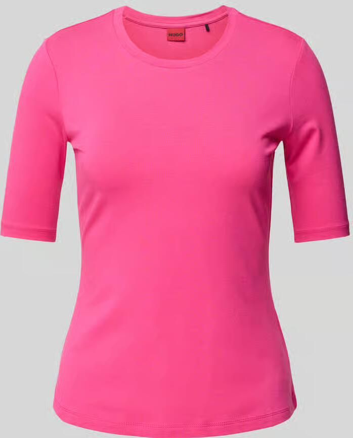 HUGO T-shirt met geribde ronde hals model 'Darnelia' - Foto 2