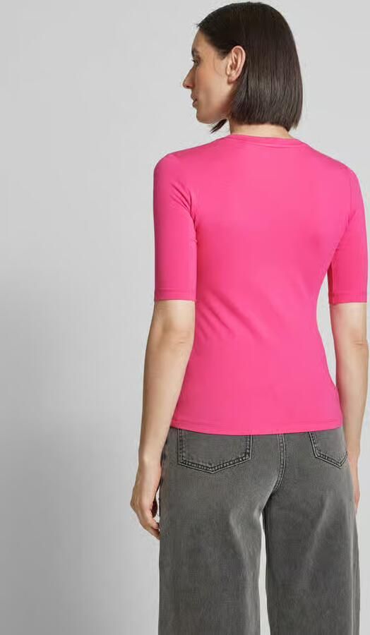 HUGO T-shirt met geribde ronde hals model 'Darnelia' - Foto 4