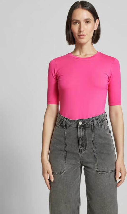 HUGO T-shirt met geribde ronde hals model 'Darnelia' - Foto 3