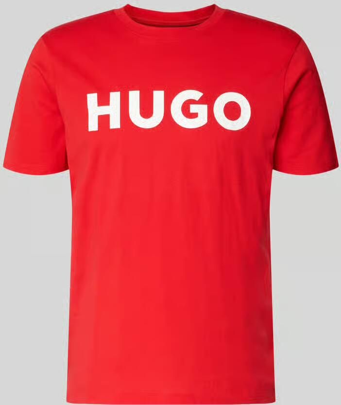 HUGO T-shirt met labelopschrift model 'DULIVIO'